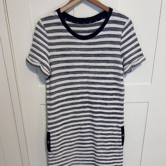 Barbour Women's Mini Dress Terry Nautical Stripe Medium - Picture 1 of 9